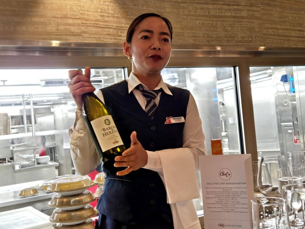 A limited-seat culinary experience with champagne, a live galley tour, and a multicourse Chef’s Table dinner hosted by the Master Executive Chef.